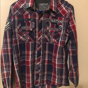 Affliction button up shirt